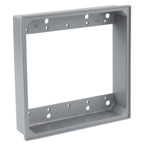 commercial electric gray 2-gang weatherproof extension box|two gang weatherproof box deep.